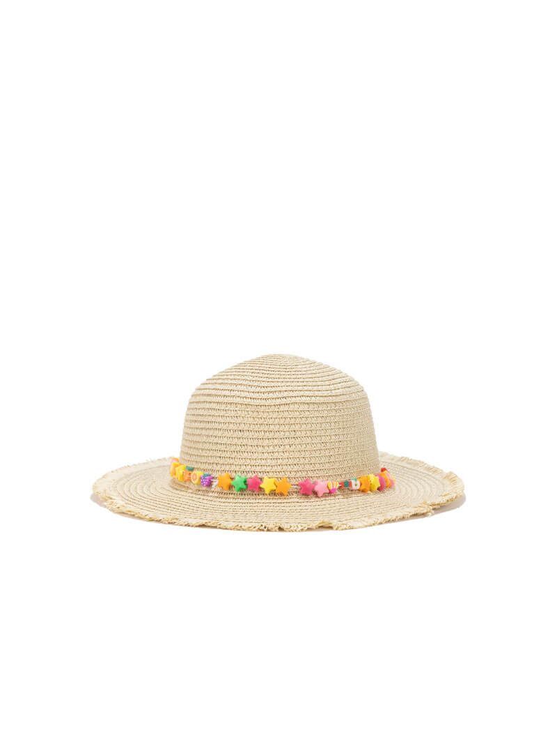 Chapeau en paille à détails